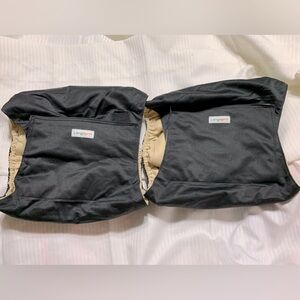 Langsprit Male Belly Bands for Dogs (Pack of 2)- High Absorbing SZ LG. Blk